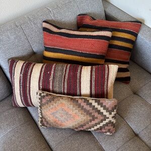 Four decorative Kilim pillows